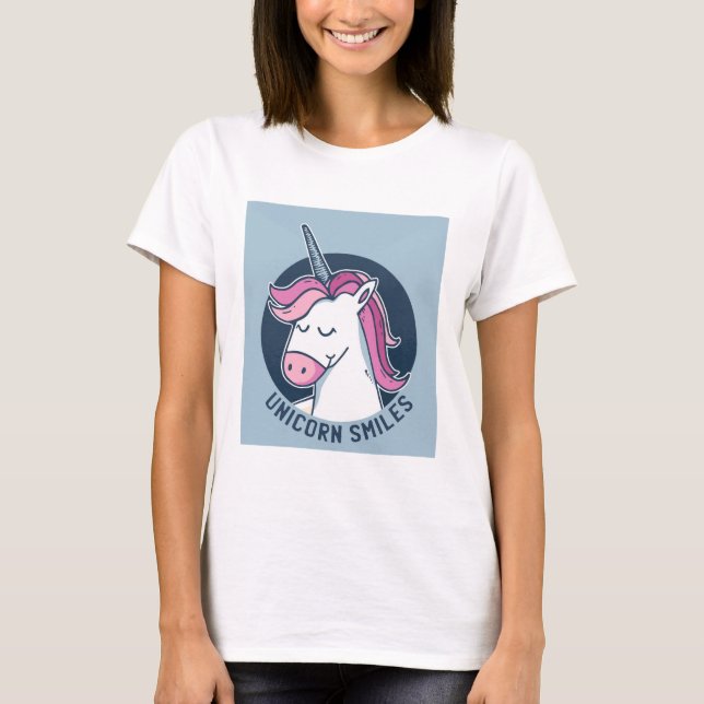 Unicorn Lächeln T-Shirt (Vorderseite)