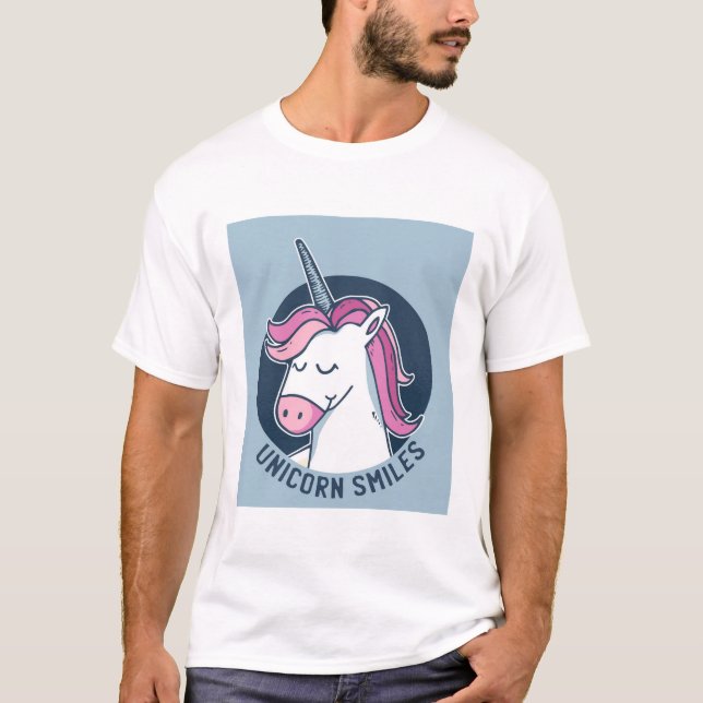 Unicorn Lächeln T-Shirt (Vorderseite)