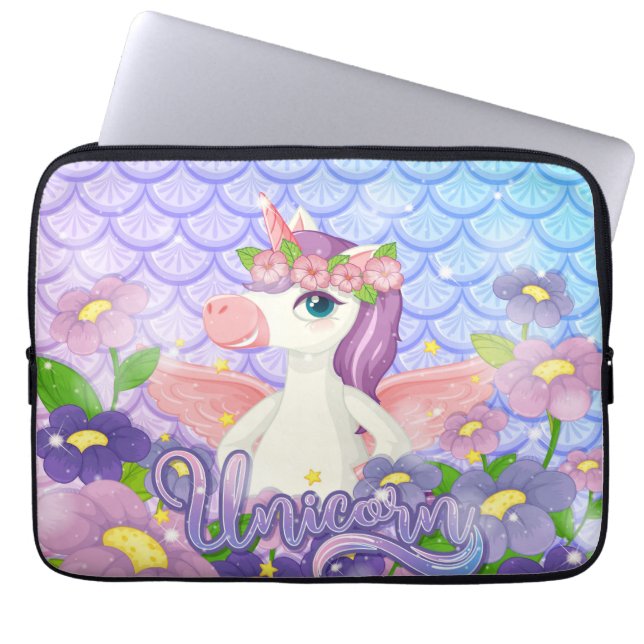 Unicorn Laptop Sleeve (Vorderseite)