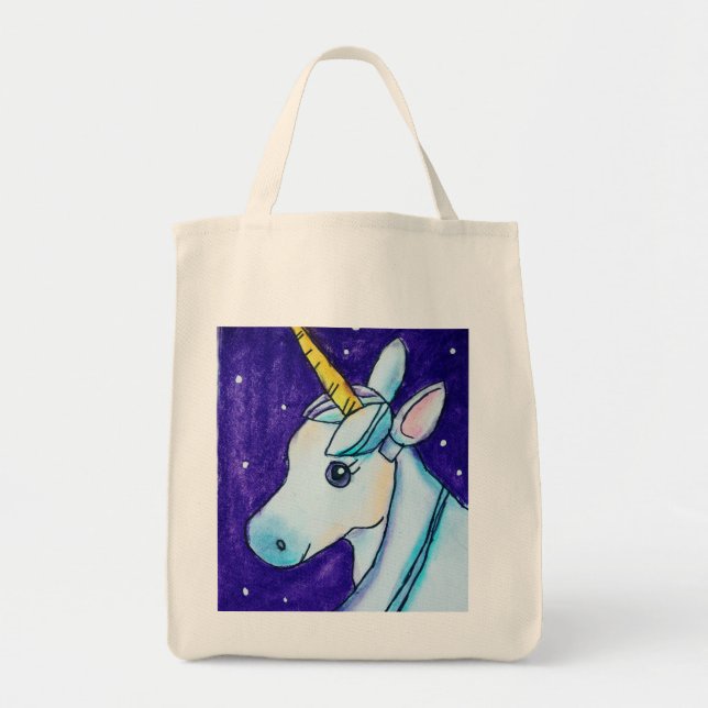 Unicorn-Lebensmittelgeschäft-Tasche Tragetasche (Vorne)