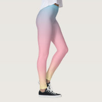 Unicorn-Leggings - PastellOmbre Steigung