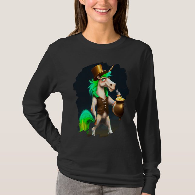 Unicorn Leprechaun  Unicorns St Patricks Day T-Shirt (Vorderseite)