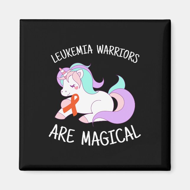 Unicorn Leukemia Awareness Gift Magnet (Vorne)