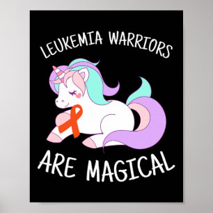 Unicorn Leukemia Awareness Gift Poster