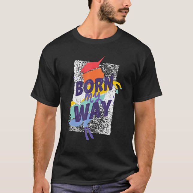 Unicorn LGBT Gay Lesbian T-Shirt (Vorderseite)