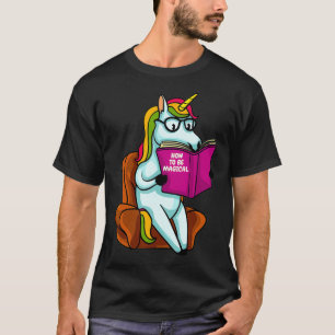 Unicorn Librarian Geschenk für einen Lehrer Lesebu T-Shirt