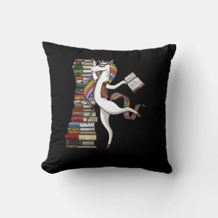 Unicorn Librarian Magical Book Reading Nerd Kissen