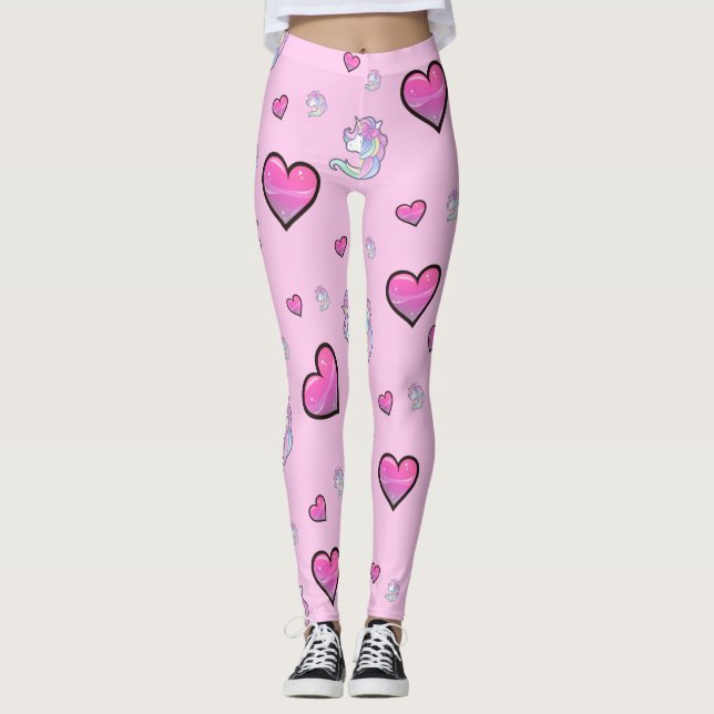 Unicorn-Liebe-Leggings Leggings (Vorderseite)