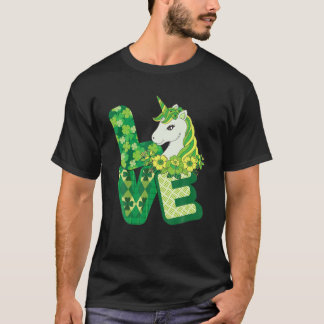 Unicorn Liebe Niedlich Unicorn Face St Patricks Da T-Shirt