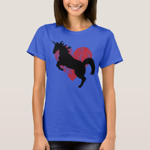 Unicorn-Liebe und Krawattenkühle T-Shirt