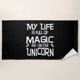 unicorn life strandtuch