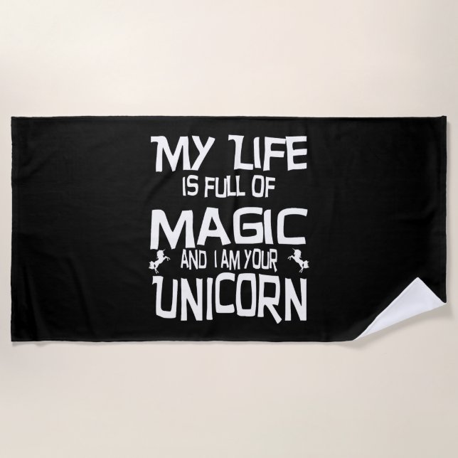 unicorn life strandtuch (Vorderseite)