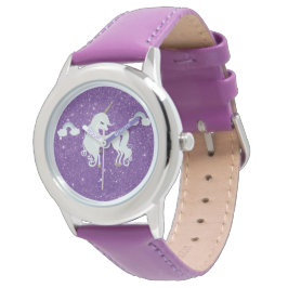 Unicorn Lila Glitzer eWatch Armbanduhr