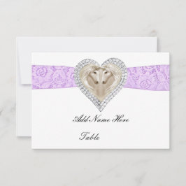 Unicorn Lila Spitzentafel Platzkarte