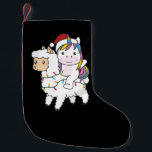 Unicorn Llama Christmas Snow Winter Animals Adult Kleiner Weihnachtsstrumpf<br><div class="desc">The Unicorn rides too christmas on the Lama. Funny animals with ohrs and snow to the holidays. Also funny for Christmas in July. Unicorns are sweet animals and perfect for Christmas.</div>
