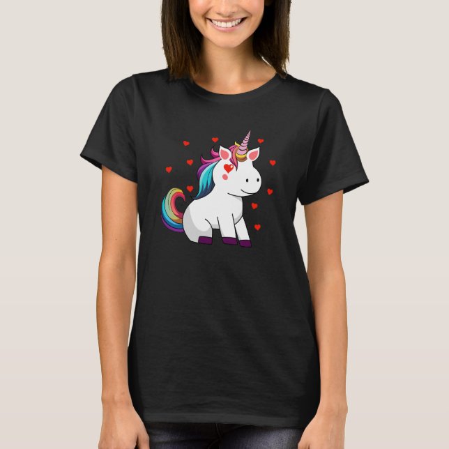 Unicorn Love Geschenk T-Shirt (Vorderseite)