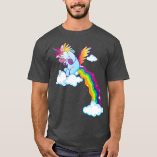 Unicorn Lover Geschenk Funny Rainbow Kackend Unico T-Shirt