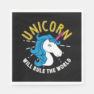 Unicorn Lover Gift Unicorn wird die Welt regieren Serviette