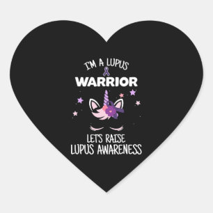 Unicorn Lupus Kriegergeschenk Lupus Sensibilisieru Herz-Aufkleber