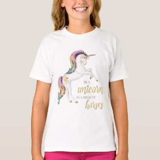 Unicorn-Mädchen-T-Shirt T-Shirt