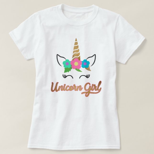 Unicorn-Mädchen-T - Shirt/Unicorn-T - Shirt (Design vorne)