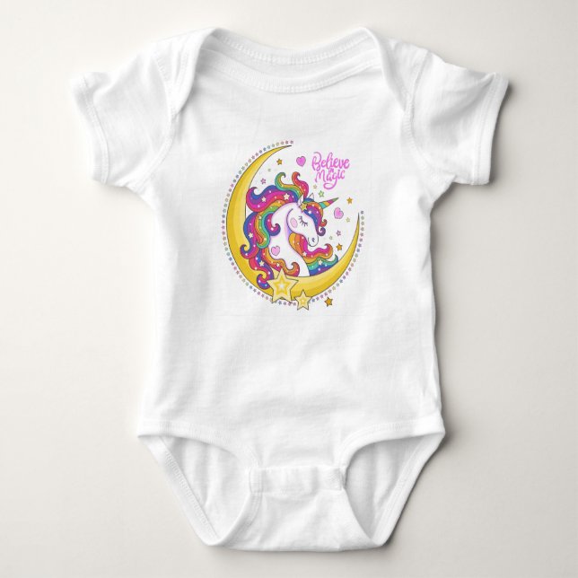 Unicorn Magic Baby Bodysuit Baby Strampler (Vorderseite)
