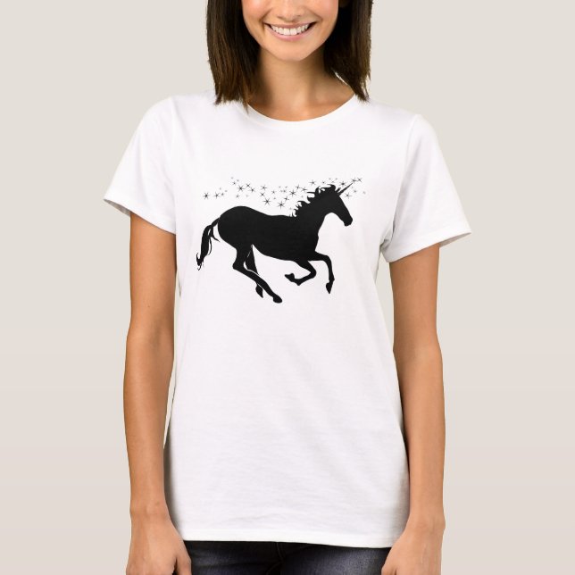 Unicorn Magic Black Women's T-Shirt (Vorderseite)