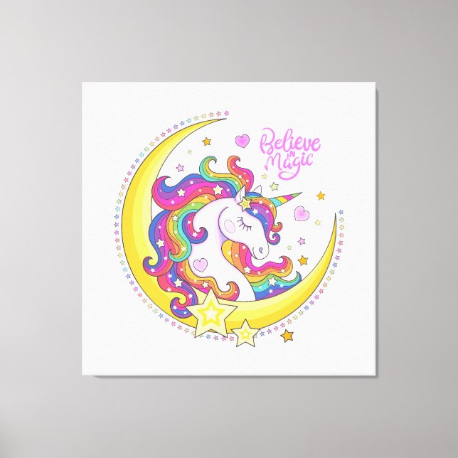 Unicorn Magic Canvas Print Leinwanddruck (Vorderseite)