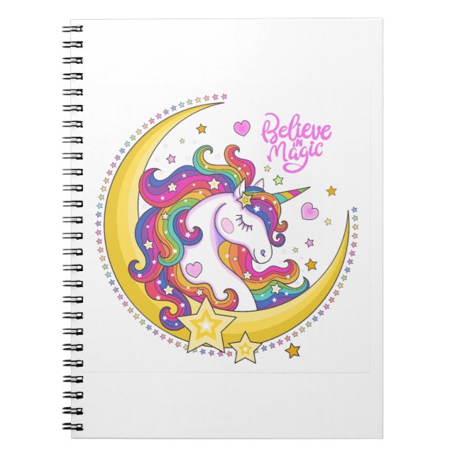Unicorn Magic Foto Notebook Notizblock (Vorderseite)