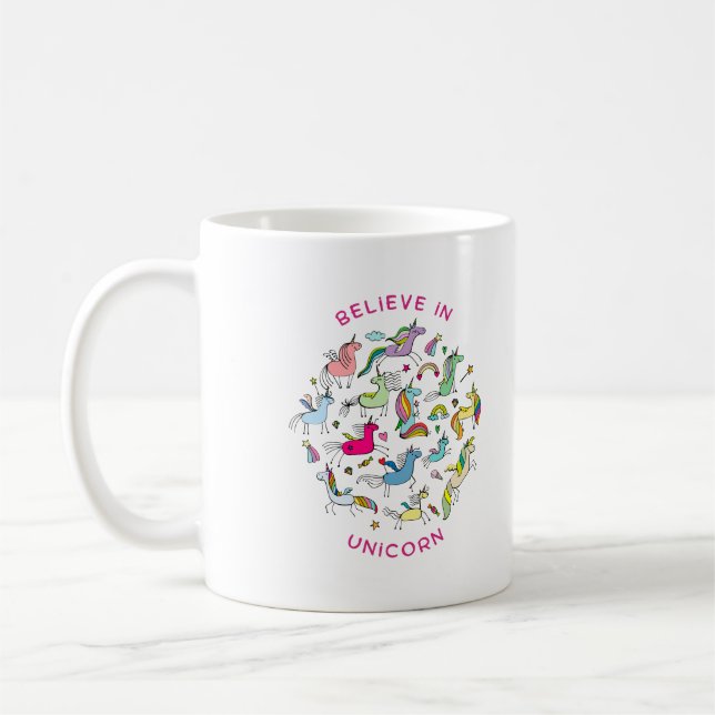 Unicorn Magic Kawaii Kaffeetasse (Links)