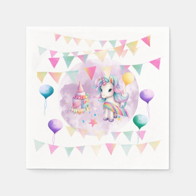 Unicorn Magic Napkins Serviette (Vorderseite)