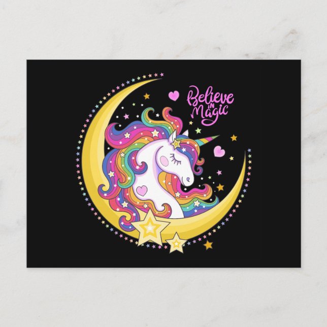 Unicorn Magic Postcard Postkarte (Vorderseite)