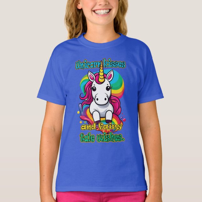 Unicorn Magic: T-Shirt "Kisses and Fairy Wishs" (Vorderseite)