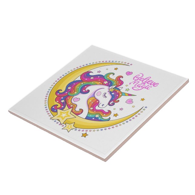 Unicorn Magic Tile Fliese (Seite)