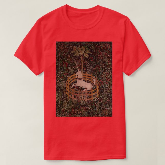 Unicorn Magical Animal Medival Kunst T-Shirt (Design vorne)