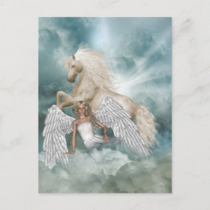 Unicorn Magical Beauty Angel Postkarte
