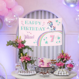 Unicorn Magical Birthday Party Banner