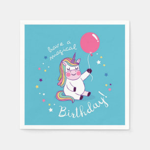 Unicorn Magical Birthday Serviette