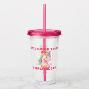 Unicorn Magical Day Personalisiert Acryltrinkbecher