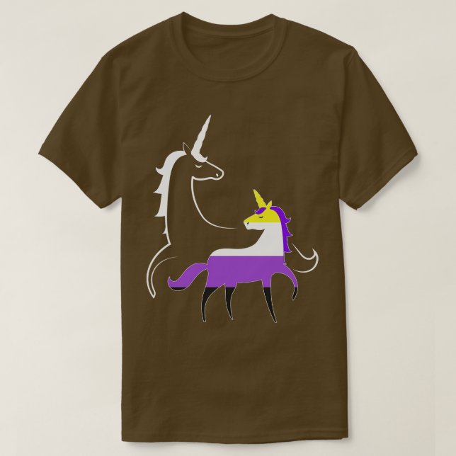 Unicorn-Mama-Mama LGBTQ Enby NonBinary T-Shirt (Design vorne)