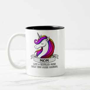 Unicorn-Mama Mamacorn Mutter magisch Zweifarbige Tasse