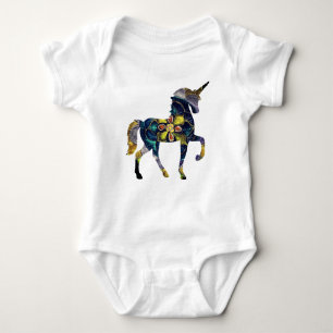 Unicorn Mandala Art Baby Strampler