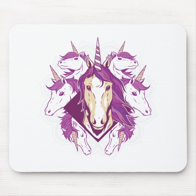 Unicorn mandala mousepad (Vorne)