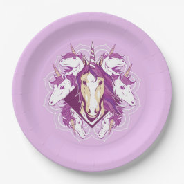 Unicorn Mandala Pappteller