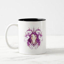Unicorn mandala zweifarbige tasse