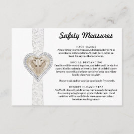 Unicorn - Maßnahmen zur Sicherheit an weißen Spitz Begleitkarte