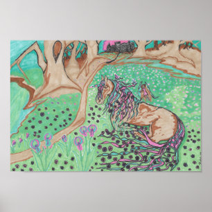 Unicorn Meadow Poster