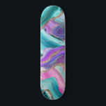 Unicorn Mermaid Agate Glitzer Glam #1 #marmor Skateboard<br><div class="desc">Unicorn Mermaid Agate Glitzer Glam #1 (Imitats Glitzer) #marble #decor #art</div>