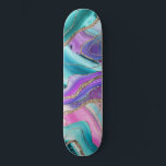Unicorn Mermaid Agate Glitzer Glam #1 #marmor Skateboard<br><div class="desc">Unicorn Mermaid Agate Glitzer Glam #1 (Imitats Glitzer) #marble #decor #art</div>