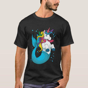 Unicorn Mermicorn Sea Magical Rainbow Girl T-Shirt